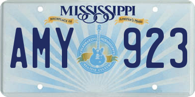 MS license plate AMY923