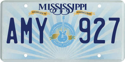 MS license plate AMY927
