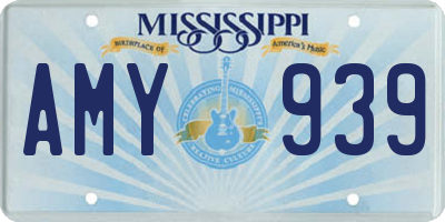 MS license plate AMY939