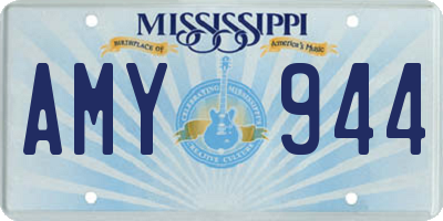 MS license plate AMY944