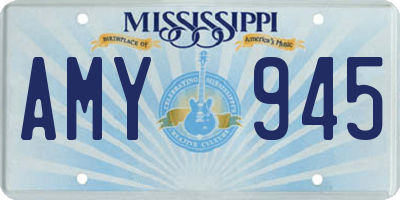 MS license plate AMY945
