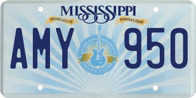MS license plate AMY950