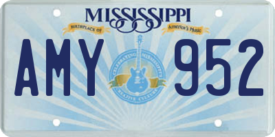MS license plate AMY952