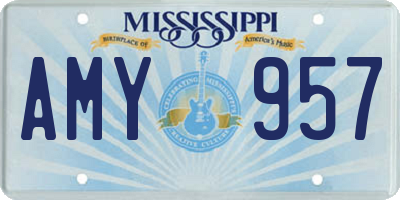 MS license plate AMY957