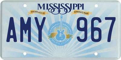 MS license plate AMY967