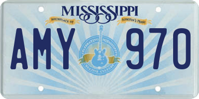 MS license plate AMY970