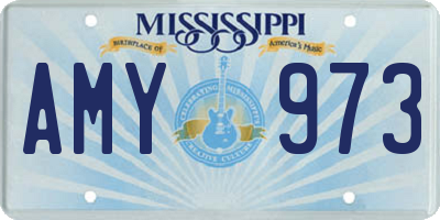 MS license plate AMY973