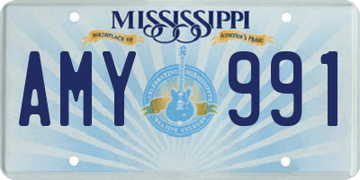 MS license plate AMY991
