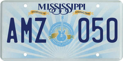 MS license plate AMZ050