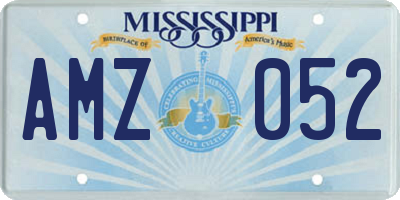 MS license plate AMZ052
