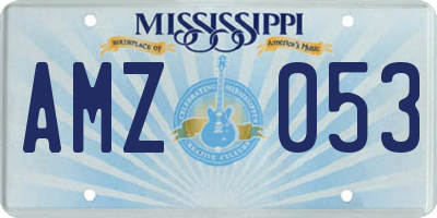 MS license plate AMZ053
