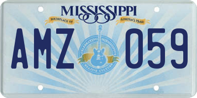 MS license plate AMZ059