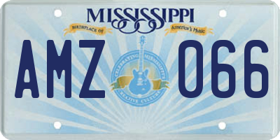 MS license plate AMZ066