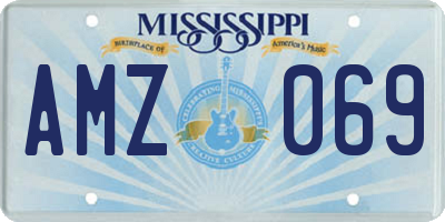 MS license plate AMZ069