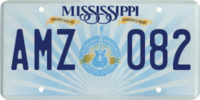 MS license plate AMZ082