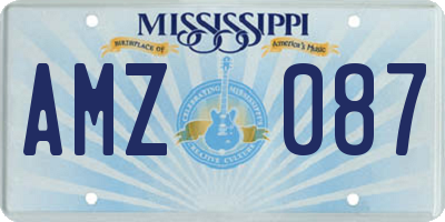 MS license plate AMZ087