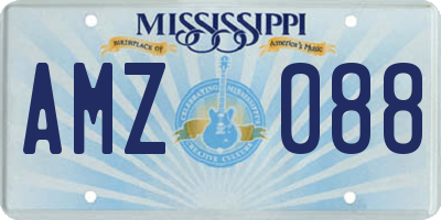MS license plate AMZ088