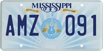 MS license plate AMZ091