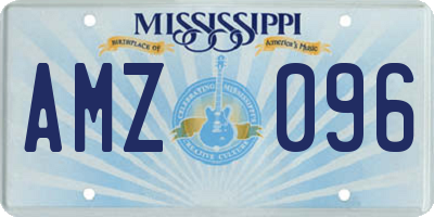 MS license plate AMZ096