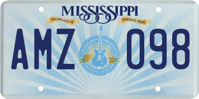 MS license plate AMZ098