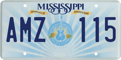 MS license plate AMZ115