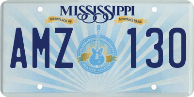 MS license plate AMZ130