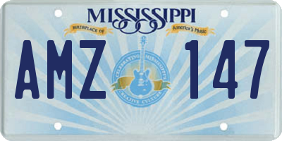MS license plate AMZ147