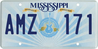 MS license plate AMZ171