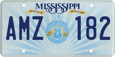 MS license plate AMZ182