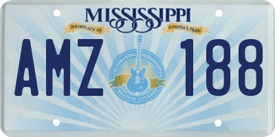 MS license plate AMZ188