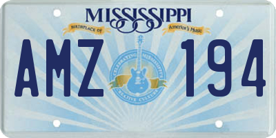 MS license plate AMZ194
