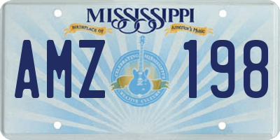 MS license plate AMZ198