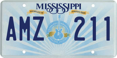 MS license plate AMZ211