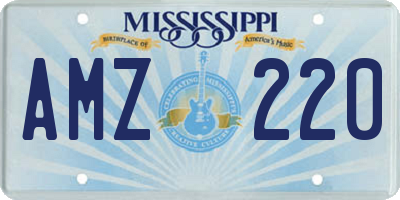 MS license plate AMZ220