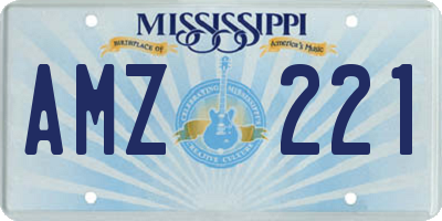 MS license plate AMZ221