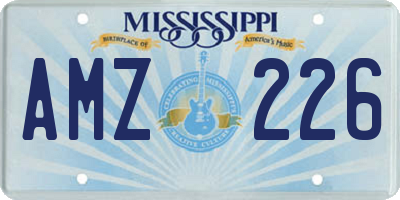 MS license plate AMZ226