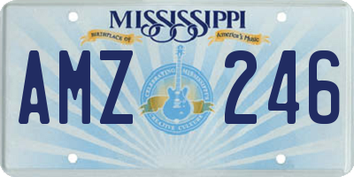 MS license plate AMZ246