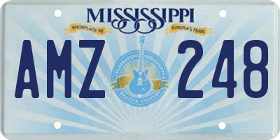 MS license plate AMZ248