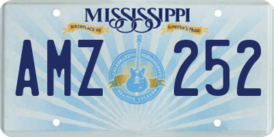 MS license plate AMZ252