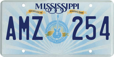 MS license plate AMZ254
