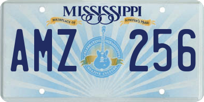 MS license plate AMZ256