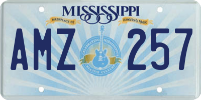 MS license plate AMZ257