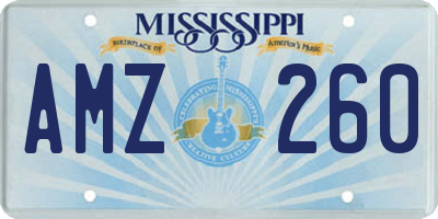 MS license plate AMZ260