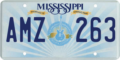 MS license plate AMZ263