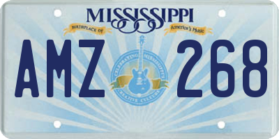 MS license plate AMZ268
