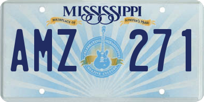 MS license plate AMZ271