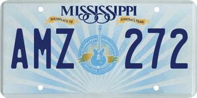 MS license plate AMZ272