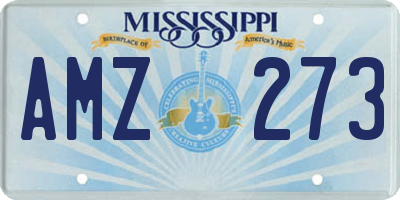 MS license plate AMZ273
