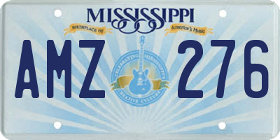 MS license plate AMZ276