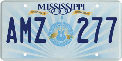 MS license plate AMZ277